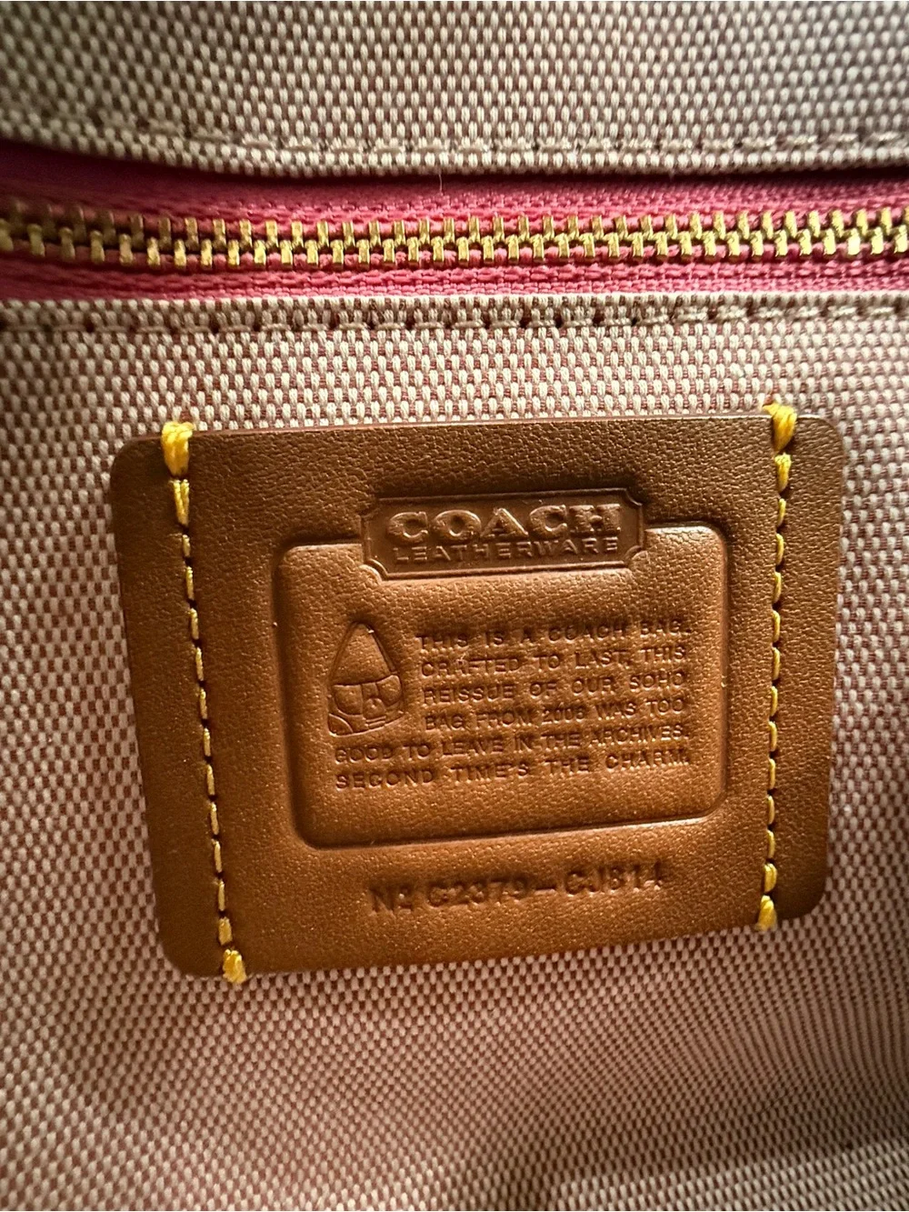COACH Pink Soho Signature Jacquard Top Handle Shoulder Bag